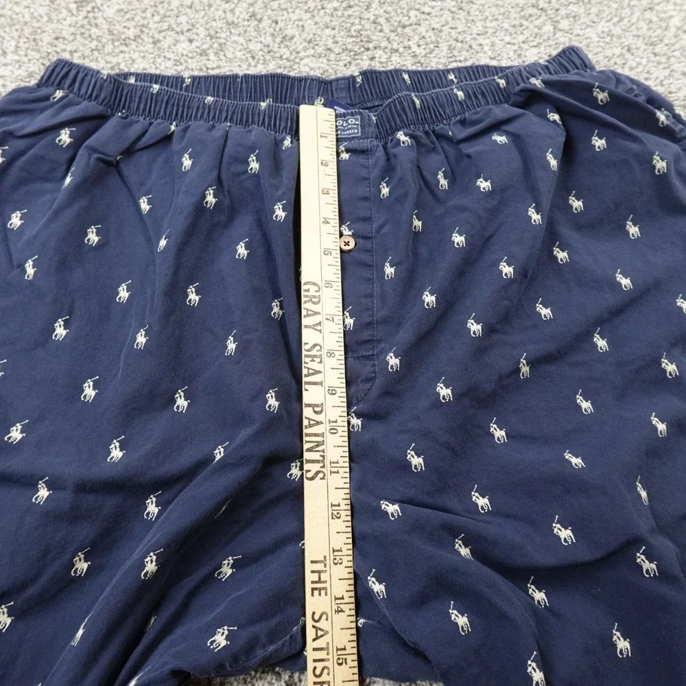 VTG Polo Ralph‎ Lauren Pant Mens XL Blue Pony Pull On Sleepwear Pajama Bottoms